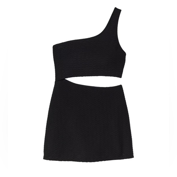 Victoria’s Secret Black Textured Cut-Out Swim Dress - Picture 2 of 13